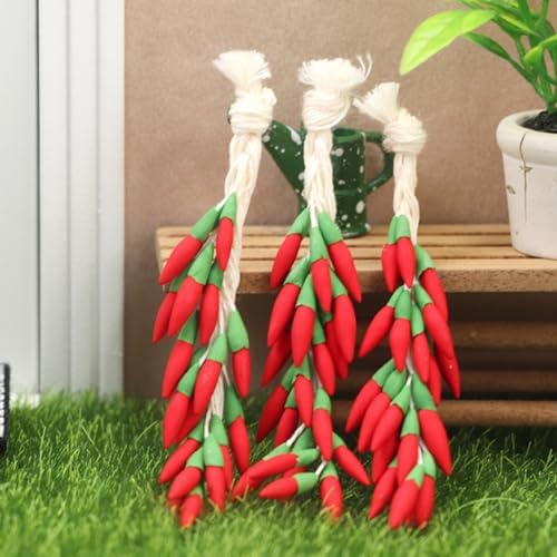 GLEAVI 5 Strings Lifelike Chili Props for Home Decor