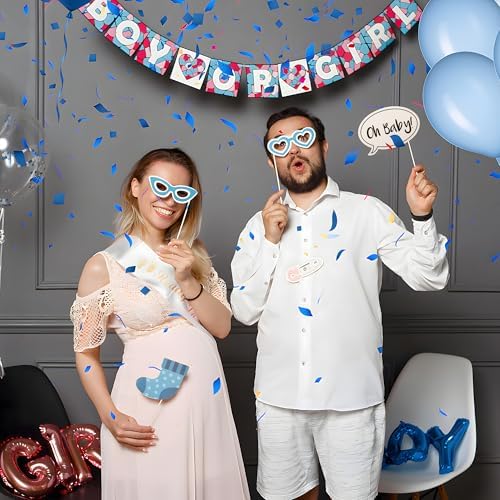 LASLU Its A Boy Photo Booth Props Kit on Sticks Set of 25pcs