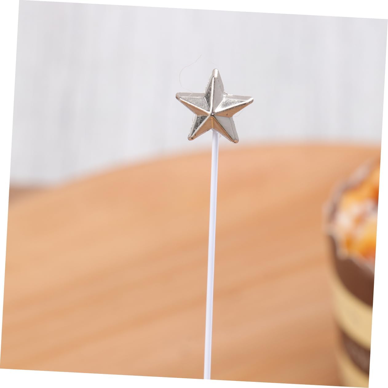 50 Pcs Birthday Silver Cake Decorations