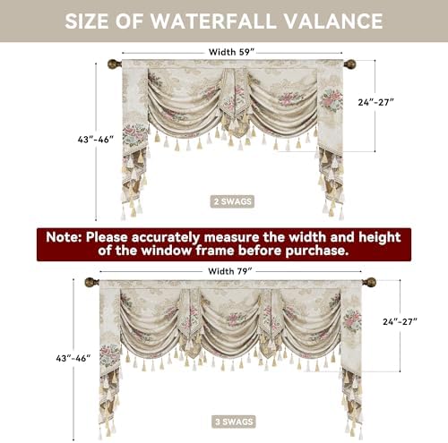 Loom And Mill Luxury Waterfall Valance Valance With Tassels