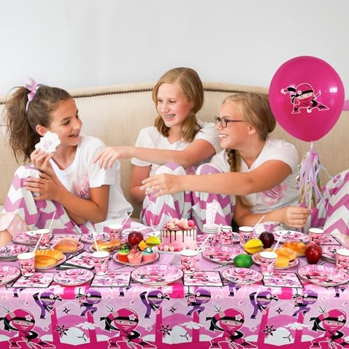 Ninja Girl Party Tableware Set for 40 Guests