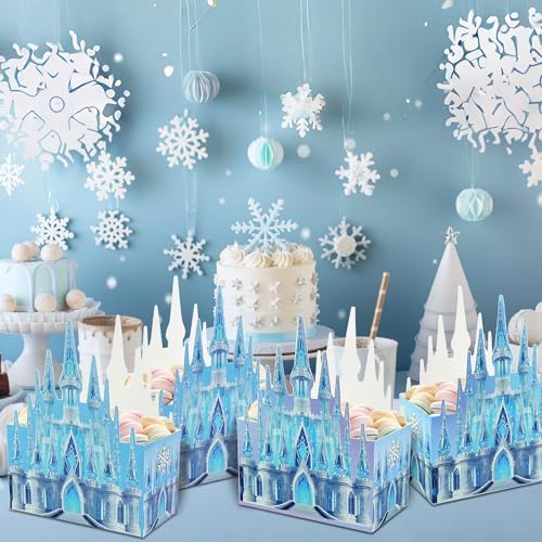 16Pcs Snowflake Favor Boxes for Winter Party Supplies