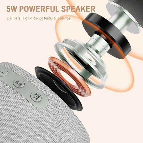 JALL White Noise Machine with Night Light and Alarm Clock