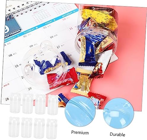 8pcs Transparent Candy Storage Bottles for Parties and Weddings