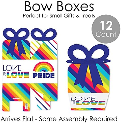 Big Dot of Happiness Love is Love Bow Boxes Set of 12