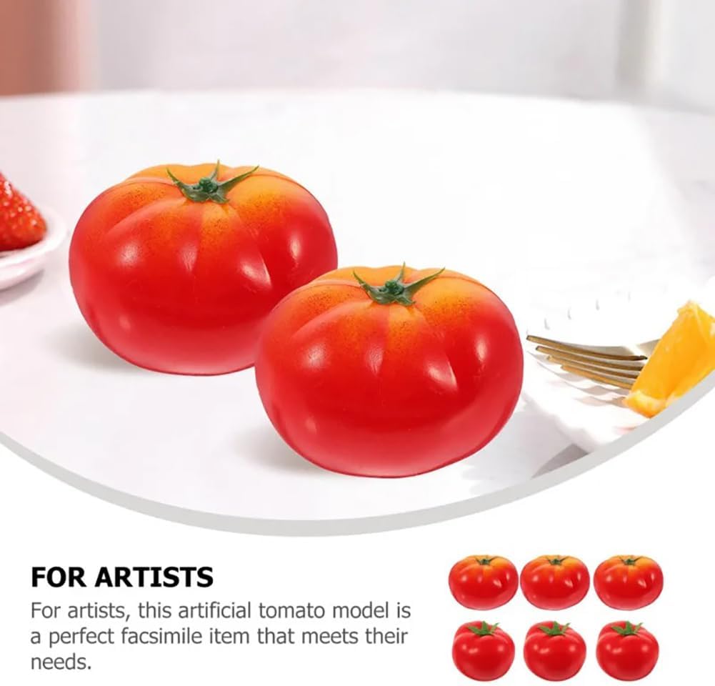 6pcs Foam Tomato Artificial Vegetable Home Decor Photo Prop