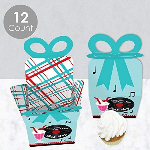Big Dot of Happiness 50s Sock Hop Bow Box Set of 12