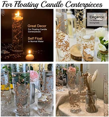 TeaSu 12pcs Pearl String for Floating Candles