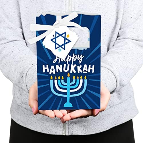 Big Dot of Happiness Hanukkah Menorah Favor Boxes Set of 12