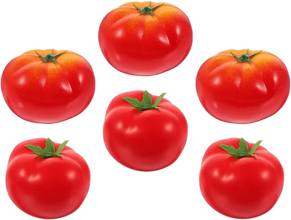 6pcs Foam Tomato Artificial Vegetable Home Decor Photo Prop