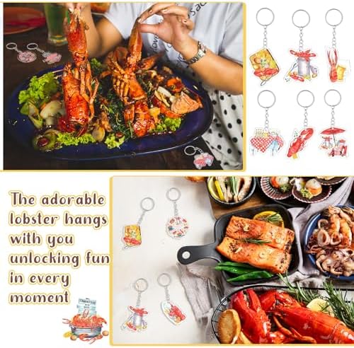 Namalu 36 Pcs Lobster Keychain Bulk Set for Women Keys Backpacks Purse
