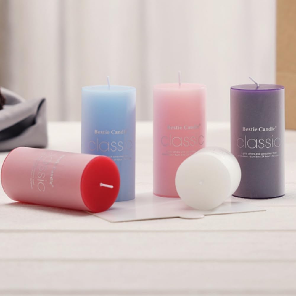 8 Pack 2x3 Inch Scented Dripless Pillar Candles - OUKEYI-100990