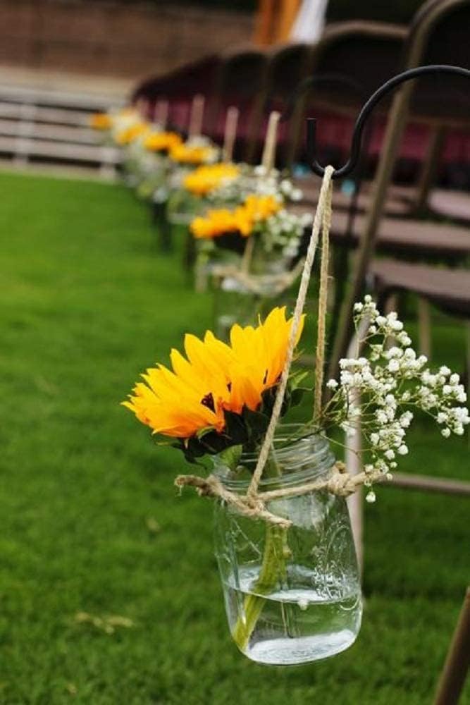 Laelfe Artificial Sunflower Flowers 6PCS Yellow Long Stem Decor
