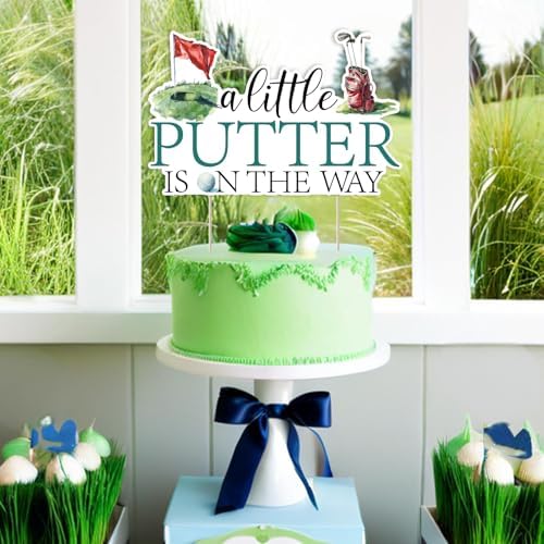 Golf Theme Baby Shower Cake Topper With Putter