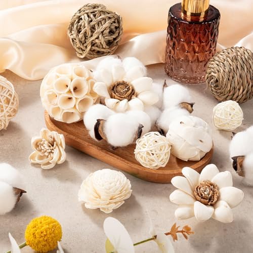 23Pcs Woven Rattan Decorative Balls for Vase Fillers