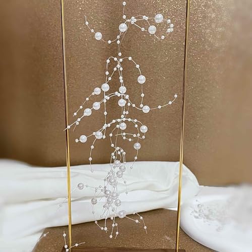 24Pcs White Pearl String for Floating Candles