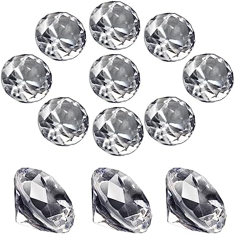 100 Pcs Clear Acrylic Diamond Gems for Wedding Decorations