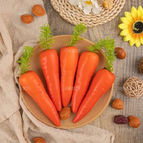 AUEAR 5 Pack Artificial Carrots Decor
