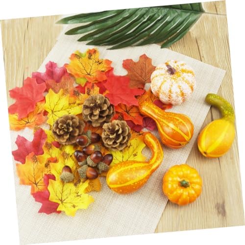 141pcs Artificial Pumpkin and Acorn Decorations for Halloween