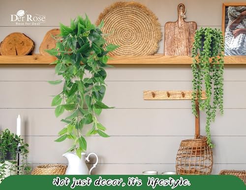 Der Rose 4Pcs Artificial Hanging Plants Set