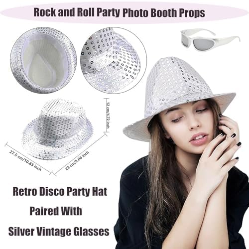 HEYTOP 50 Pcs Rock Party Photo Booth Props Set for Adults
