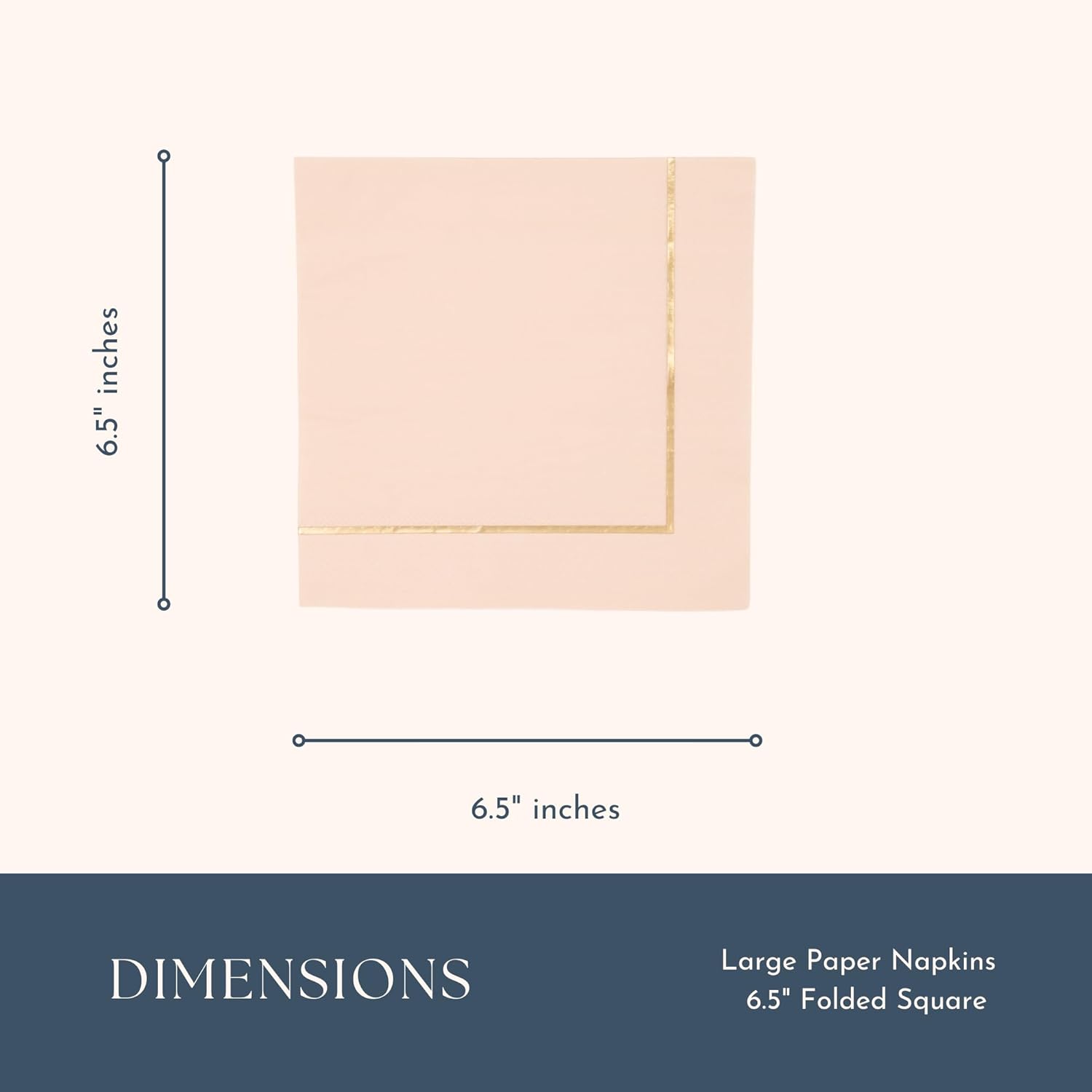 Bonjour Fete Light Peach Premium Large Napkins