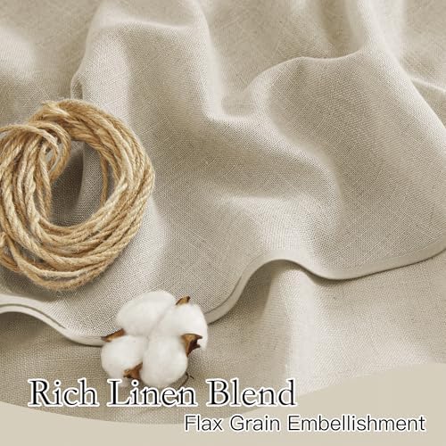 RYB HOME Valance and Swag Set 36x63-inch Panels 2 Pcs Beige