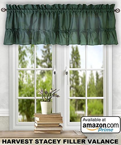 Simple Comfort Ellis 60x38 Inch Ruffled Swag Curtain in Harvest