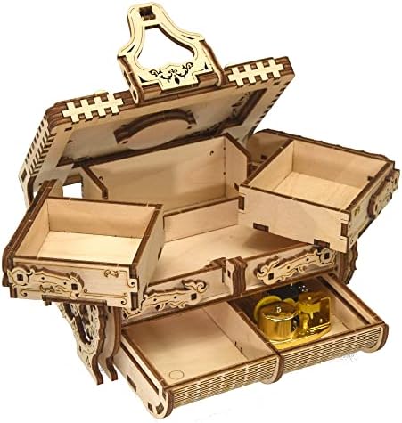 3D Wooden Puzzle Music Box - Antique Case