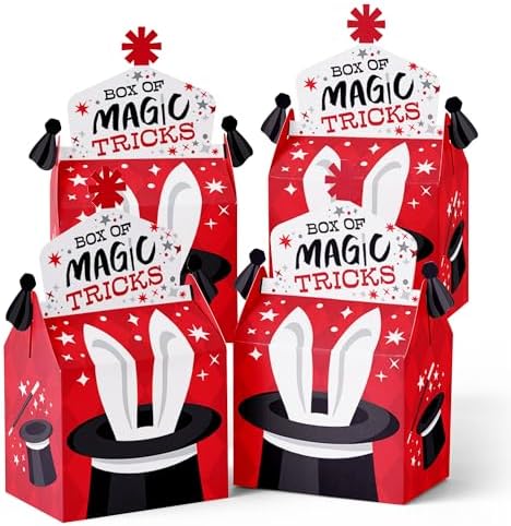 Big Dot of Happiness Magic Show Treat Box Set of 12