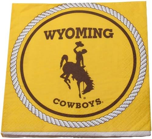 NCAA Wyoming Cowboys Luncheon Napkins 2-Ply Pack of 16