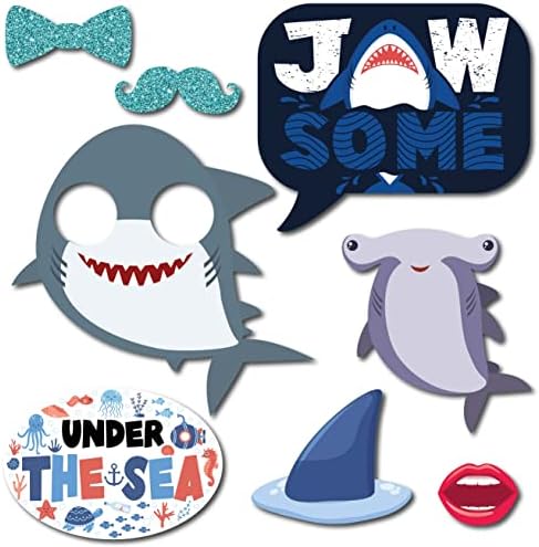 Under The Sea Photo Booth Props - 41 Piece Ocean Party Kit