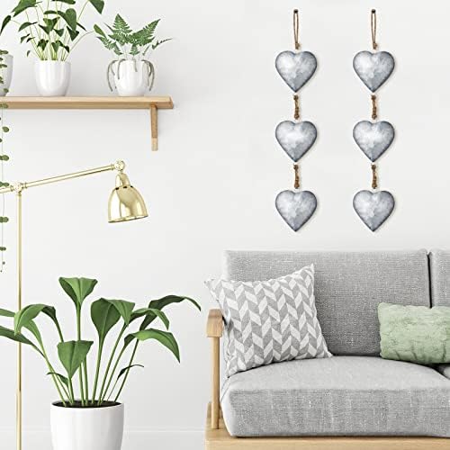 Moxweyeni 2 Piece Silver Metal Heart Wall Decor