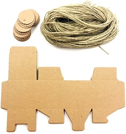 AWESON PARTY Kraft Paper Cube Favor Box Kit 50pc