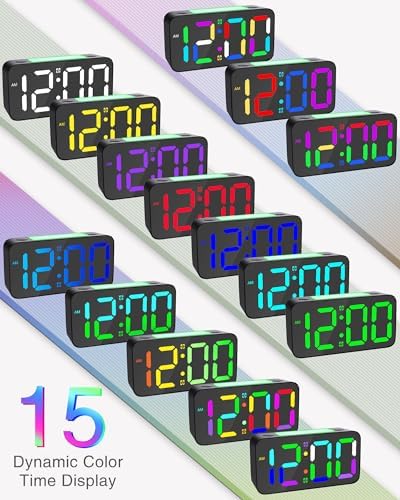 Extra Loud RGB Alarm Clock for Heavy Sleepers