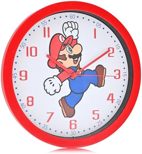 Accutime Super Mario Wall Clock - 12 Inch Analog for Kids