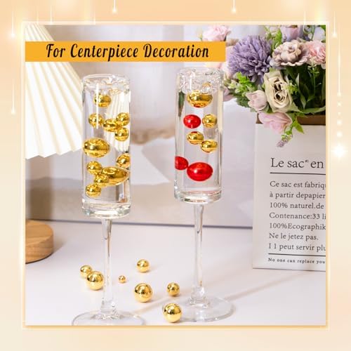 300Pcs BrightGold Faux Pearl Beads for Vase Fillers