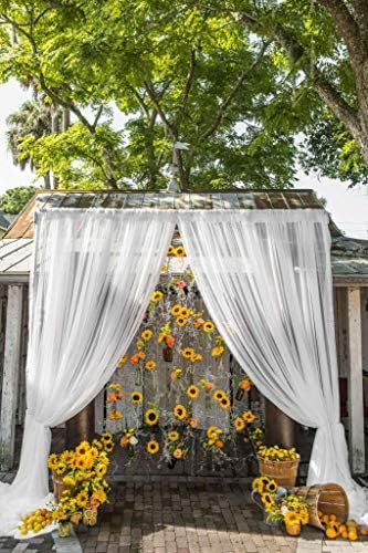 Laelfe Artificial Sunflower Flowers 6PCS Yellow Long Stem Decor