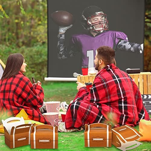 Zhehao 42 Pcs Football Treat Boxes with Handle