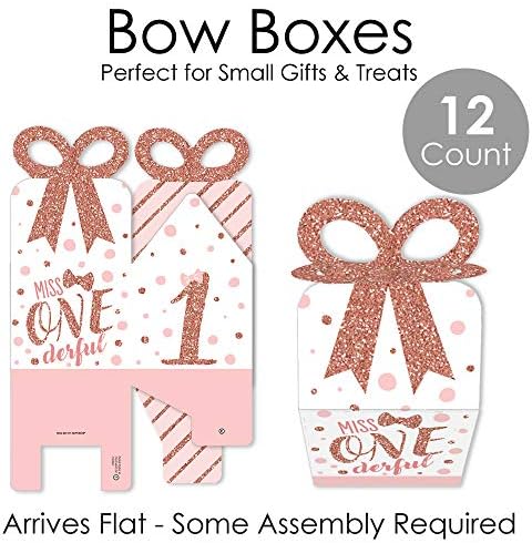Big Dot of Happiness 1st Birthday Bow Box Set of 12