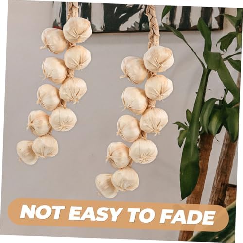 Cabilock 3Pcs Artificial Garlic Strings Hanging Decor