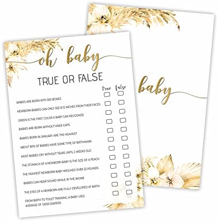 Boho Baby Gender Reveal Game Cards Set