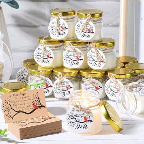 Tondiamo 20 Pcs Red Cardinal Memorial Candle Favors