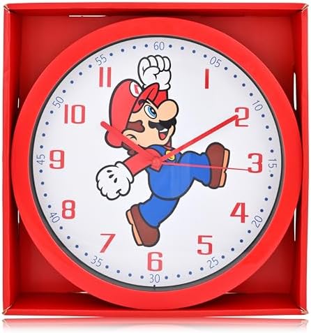 Accutime Super Mario Wall Clock - 12 Inch Analog for Kids