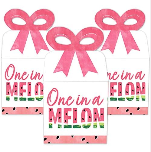 Big Dot of Happiness Sweet Watermelon Bow Boxes Set of 12