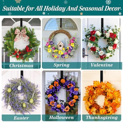 HOOSUN 12 Inch Wreath Hanger Door Hooks