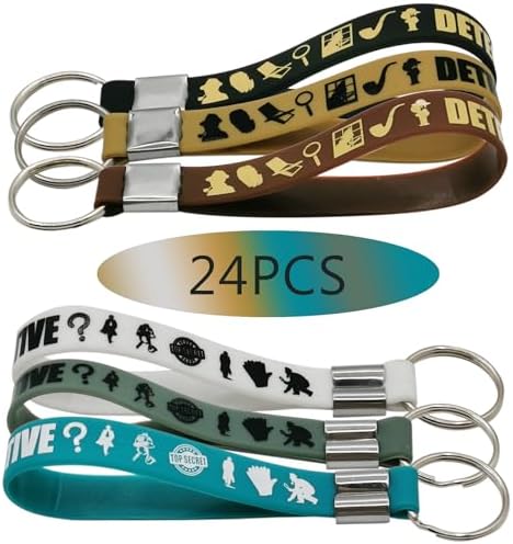 CupaPlay 24PCS Detective Rubber Keychains