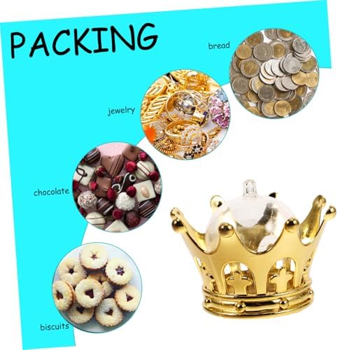 Wakauto 12pcs Gold Silver Wedding Candy Box Fillable Crown Dome