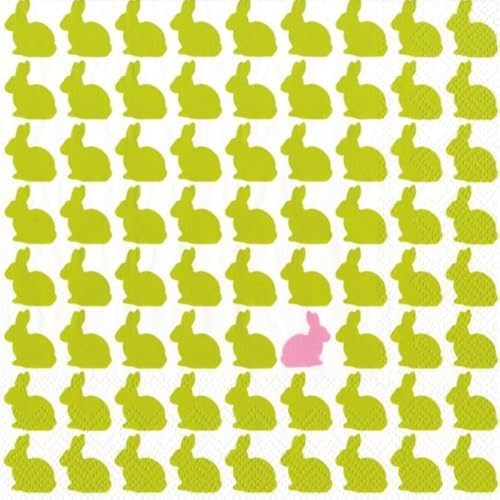 IHR Ideal Home Range Cocktail Napkins 5x5 20-Count Bunny Parade