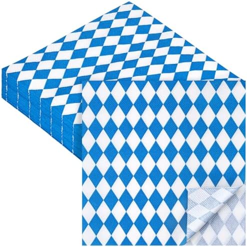 Aodaer 48 Piece Oktoberfest Napkin Set 13x13 Inches